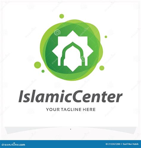 Islamic Center Logo Design Template Stock Vector - Illustration of property, people: 212261288