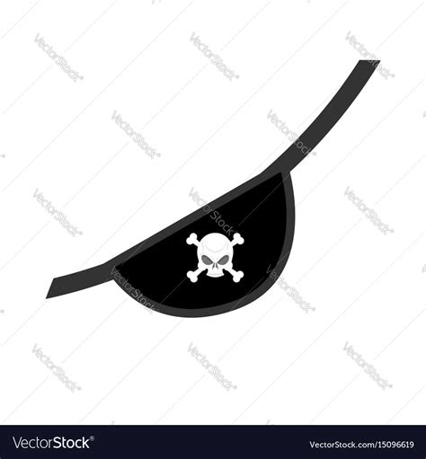 Eye patch isolated pirate accessory skull jolly Vector Image