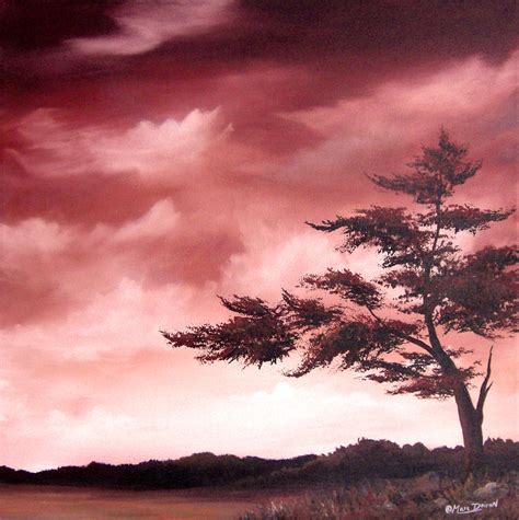 Red Sky Painting by Marc Doiron | Fine Art America