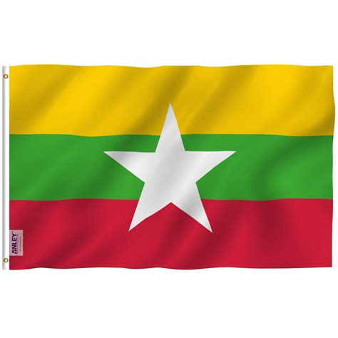 Fly Breeze Myanmar Flag 3x5 Foot - Anley Flags