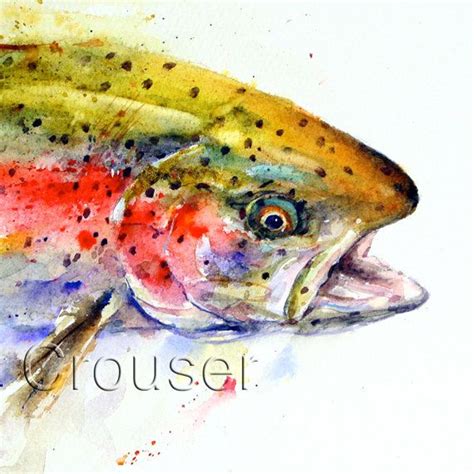 Rainbow Trout Watercolor at PaintingValley.com | Explore collection of ...