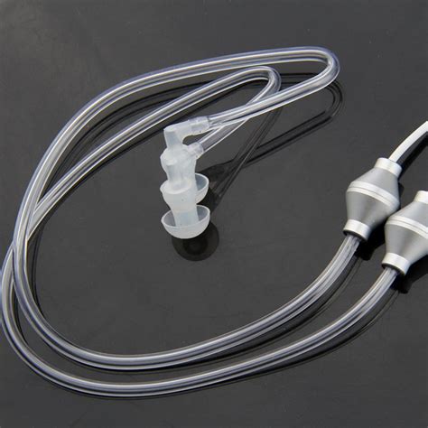 Hands-free Anti-radiation Air Tube Stereo Headset MIC Headphones for ...