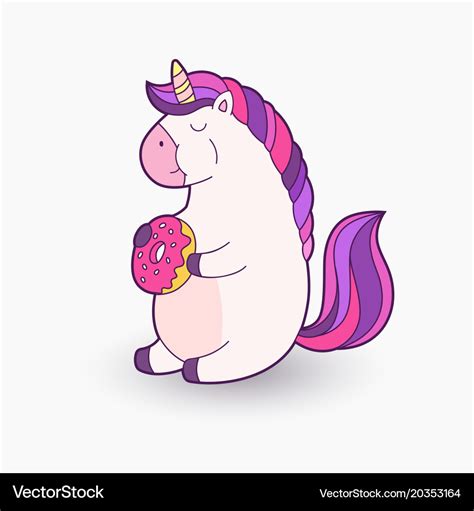 Fat Unicorn Cartoon