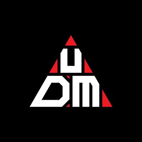 UDM triangle letter logo design with triangle shape. UDM triangle logo ...