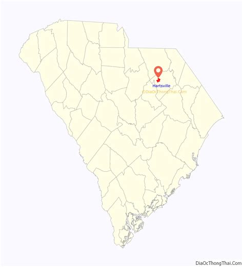 Map of Hartsville city, South Carolina