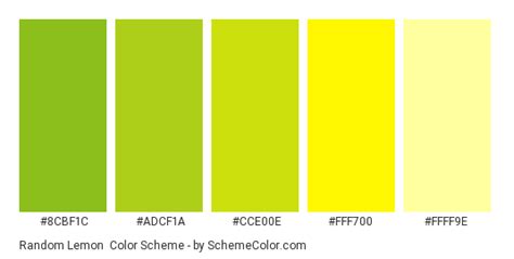 Random Lemon Color Scheme » Green » SchemeColor.com