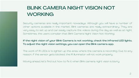 PPT - Blink Camera Night Vision Not Working? 1-8057912114 Blink Phone ...