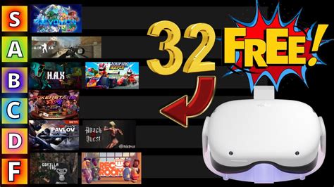 RANKING 32 FREE Quest 2 Games From the BEST to the WORST - YouTube