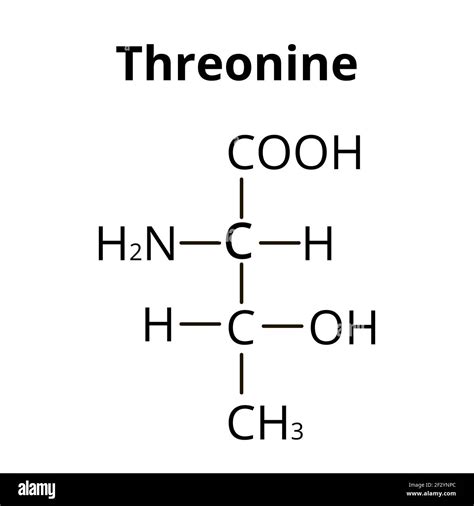 Threonine is an amino acid. Chemical molecular formula of threonine ...