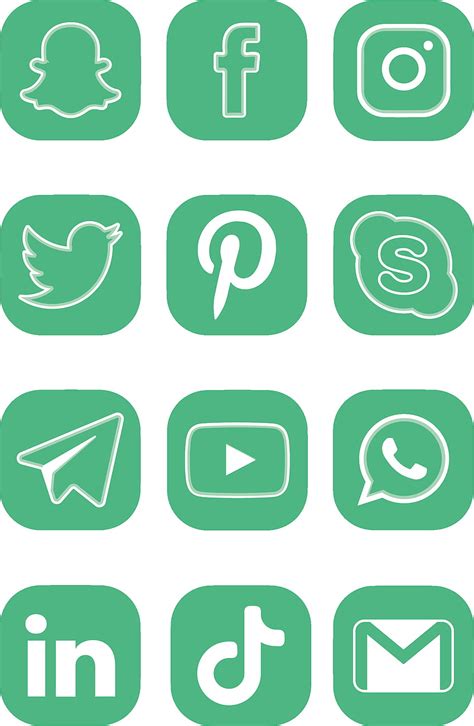 Social Media Mint, app icons HD phone wallpaper | Pxfuel