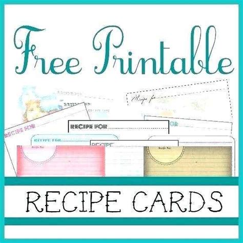 4X6 Recipe Card Template Word