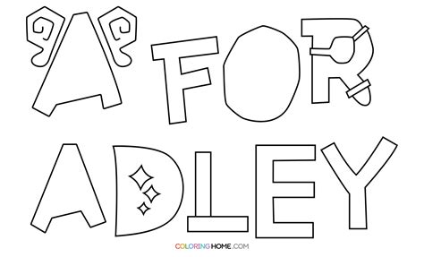 A For Adley Coloring Pages - Coloring Home