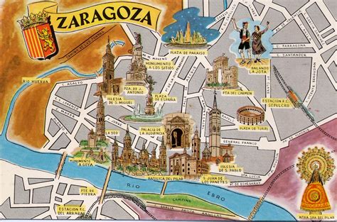 Mapa de Zaragoza, España