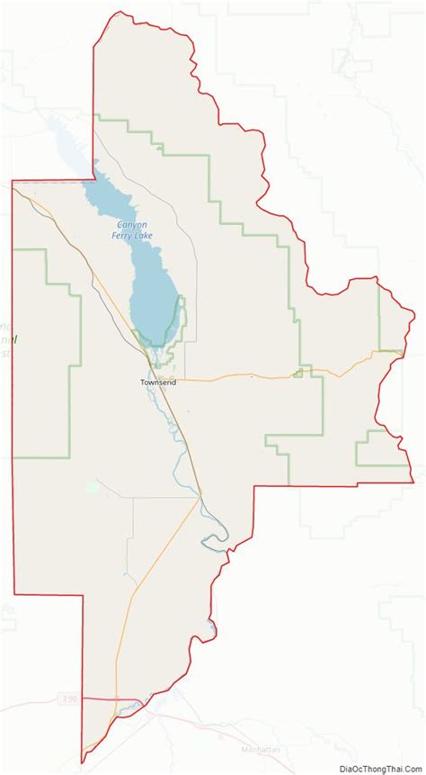 Map of Broadwater County, Montana - Thong Thai Real