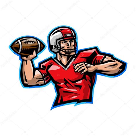 American Football Quarterback vector graphic Stock Vector by ©briangoff ...