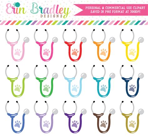 Pet Stethoscope Clipart – Erin Bradley/Ink Obsession Designs