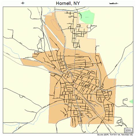 Hornell New York Street Map 3635672