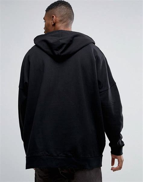 ASOS Extreme Oversized Hoodie In Black | ASOS | Hoodies, Plain black hoodie, Black hoodie outfit