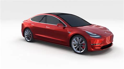 Tesla Model 3 Red | Tesla, Tesla model, Motor car