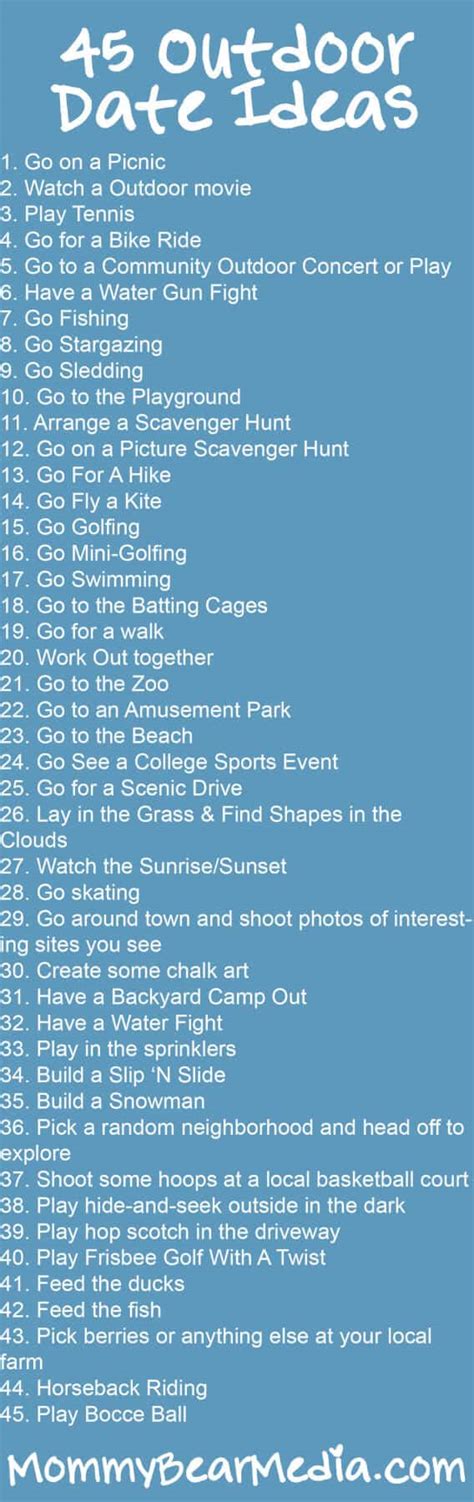 45 Outdoor Date Ideas for Free or Low Cost