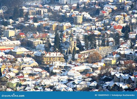 View of the Winter City of Brasov, Romania Editorial Stock Photo - Image of view, culture: 106809943