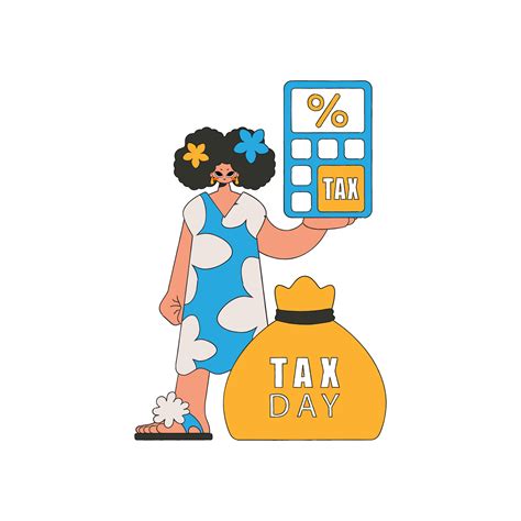 Fashionable woman holding a calculator in her hand Tax payment theme. 28661862 Vector Art at ...