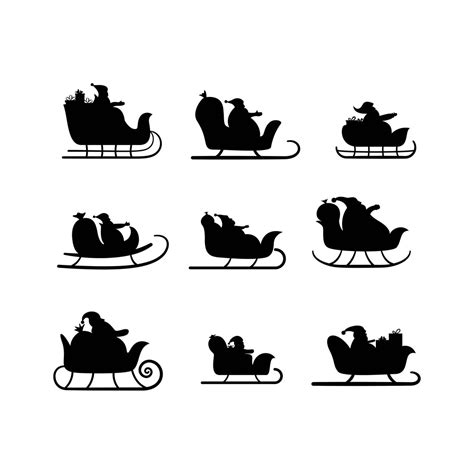 Santa Sleigh Svg Bundle, Instant Digital Download, Svg, Png, Pdf and ...