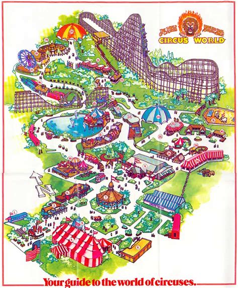 Theme Park Brochures Circus World Map 1980 | ThemeParkBrochures.net