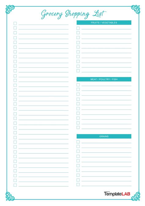 24 Printable Grocery List Templates (+Shopping Lists)