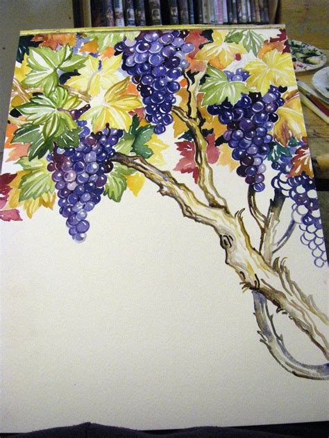 grape vines painting - Google Search | Grape painting, Painting, Grape vines