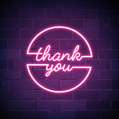 Thank you neon sign vector - Download Free Vectors, Clipart Graphics ...