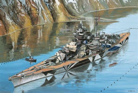 TIRPITZ Military Weapons, Military Art, Military History, Luftwaffe, Dazzle Camouflage, Scale ...