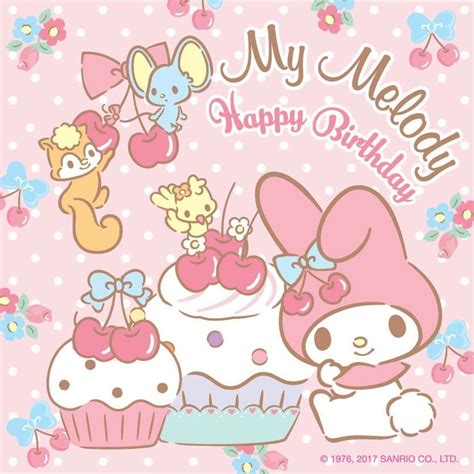 My Melody #HappyBirthday （^ ^） | My melody, My melody birthday, My melody wallpaper