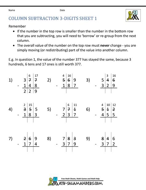 Add Two Three Digit Numbers Worksheets