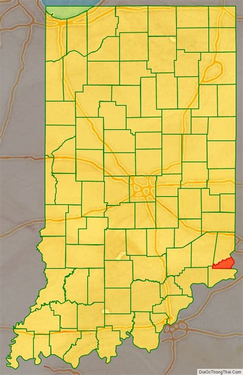 Map of Ohio County, Indiana