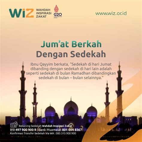 Jum’at Berkah Dengan Sedekah – WAHDAH INSPIRASI ZAKAT