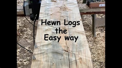 Log Cabin build. Hewing logs from my Woodmizer sawmill …… the easy way ...