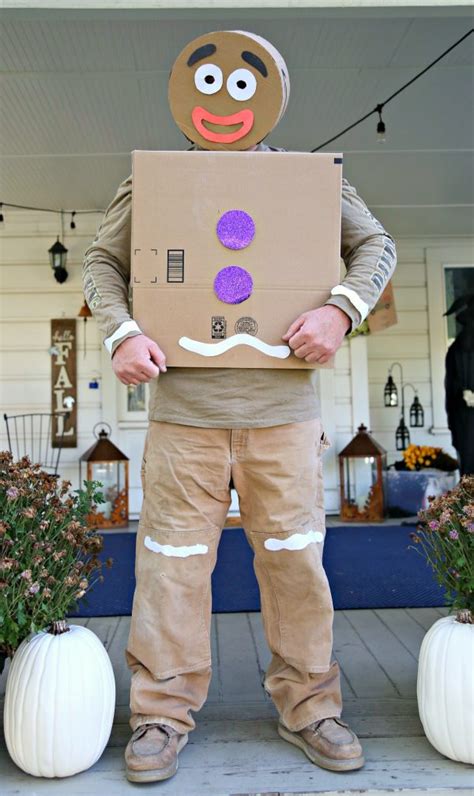 DIY Gingerbread Man Costume from Boxes - Clever Housewife