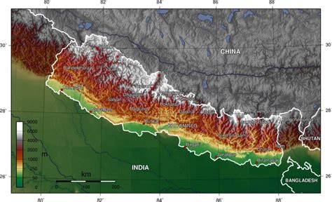 Nepal topographical map. (Creative Commons) - Morningstar News