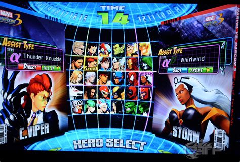 New select screen for Marvel vs. Capcom 3