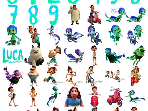 Luca Disney Clipart IMAGES png, Instant Download FILE IMAGES, luca ...