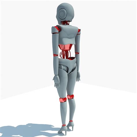 3d model female robot