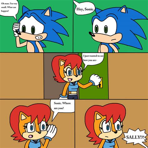 Sally and Mini Sized Sonic pg. 2 by Mega-Shonen-One-64 on DeviantArt