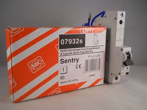 MK RCBO 6 Amp 30mA Type B 6A Sentry B6 07932S 7932S NEW - Willrose Electrical - Discontinued ...