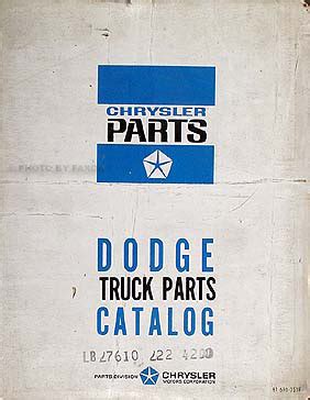 1965 Dodge Parts Book Original Van/Pickup/Truck/Power Wagon