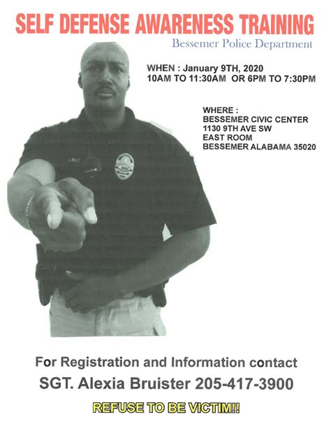 Bessemer Police Dept. Self Defense Awareness Training – The City of ...