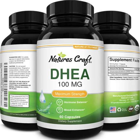 DHEA 100mg Natural Energy Pills - Pure DHEA Supplement Natural Testosterone Booster for Men and ...