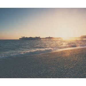 Brighton Beach Sunset Photograph English Ocean Print - Etsy