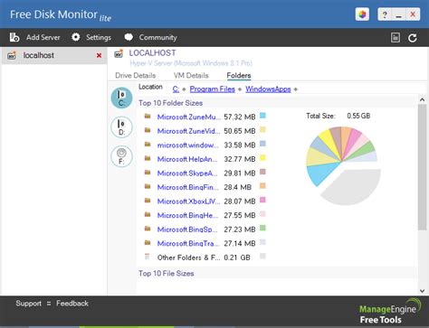 Disk Monitor Lite – Free Download - Disk Space Utilization Monitor