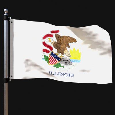 Flag of Illinois - 3D Model by ERTAN ZORLU